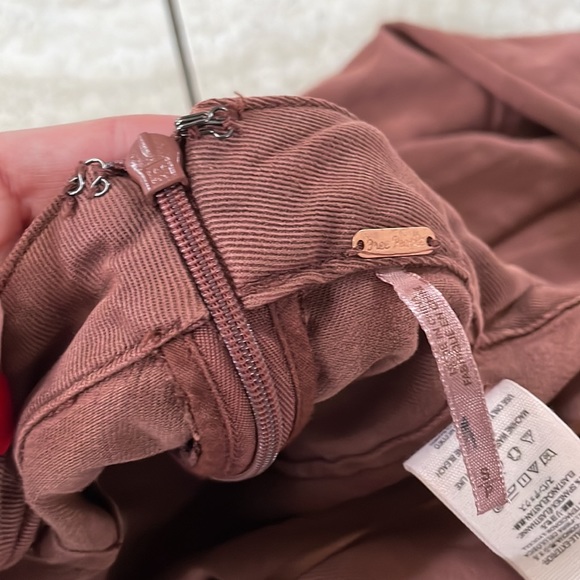 Free People Brown 70s Halter Wide Leg Belt Jumpsuit Size Small - Picture 8 of 9